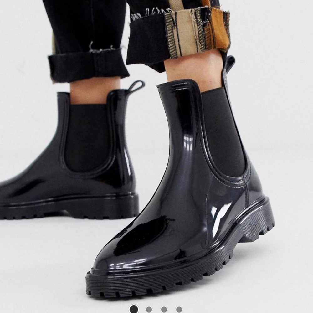 ASOS Black Chelsea Rain Boots